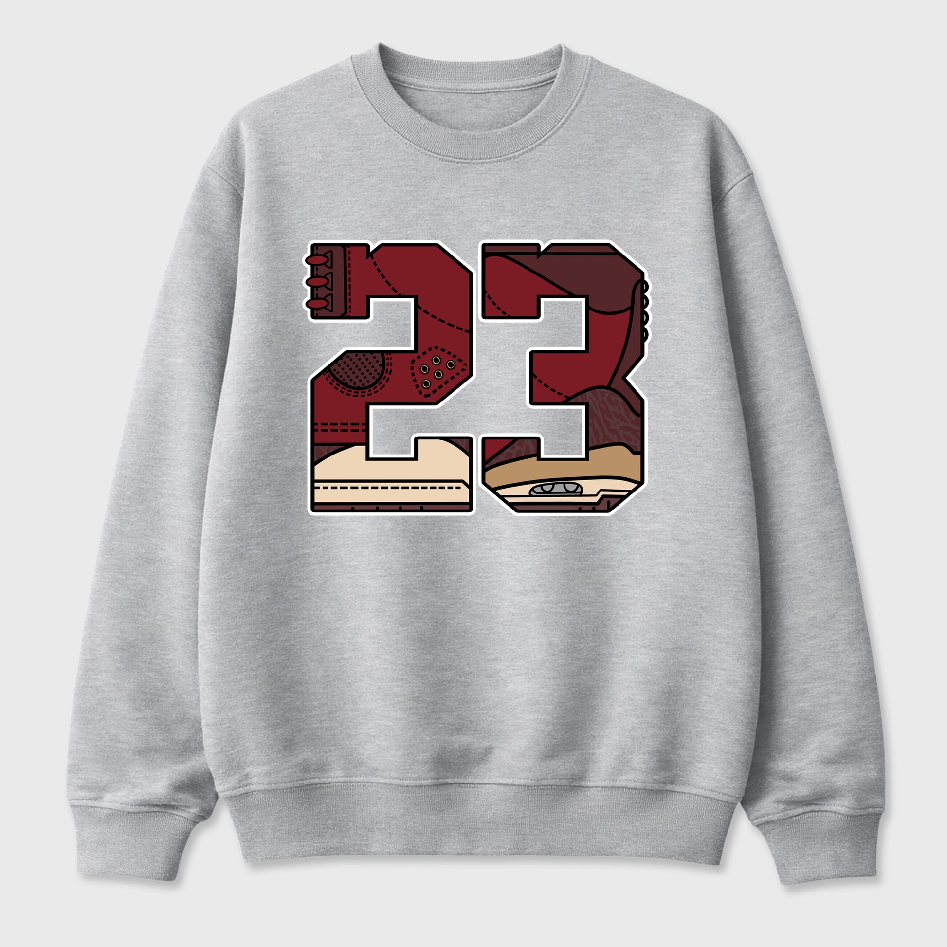 23 Graphic T-Shirt sneaker match tee designed for the Air Jordan 3 Bin 23, featuring coordinated color options for a perfect streetwear match. Heather Grey 2 shirt.