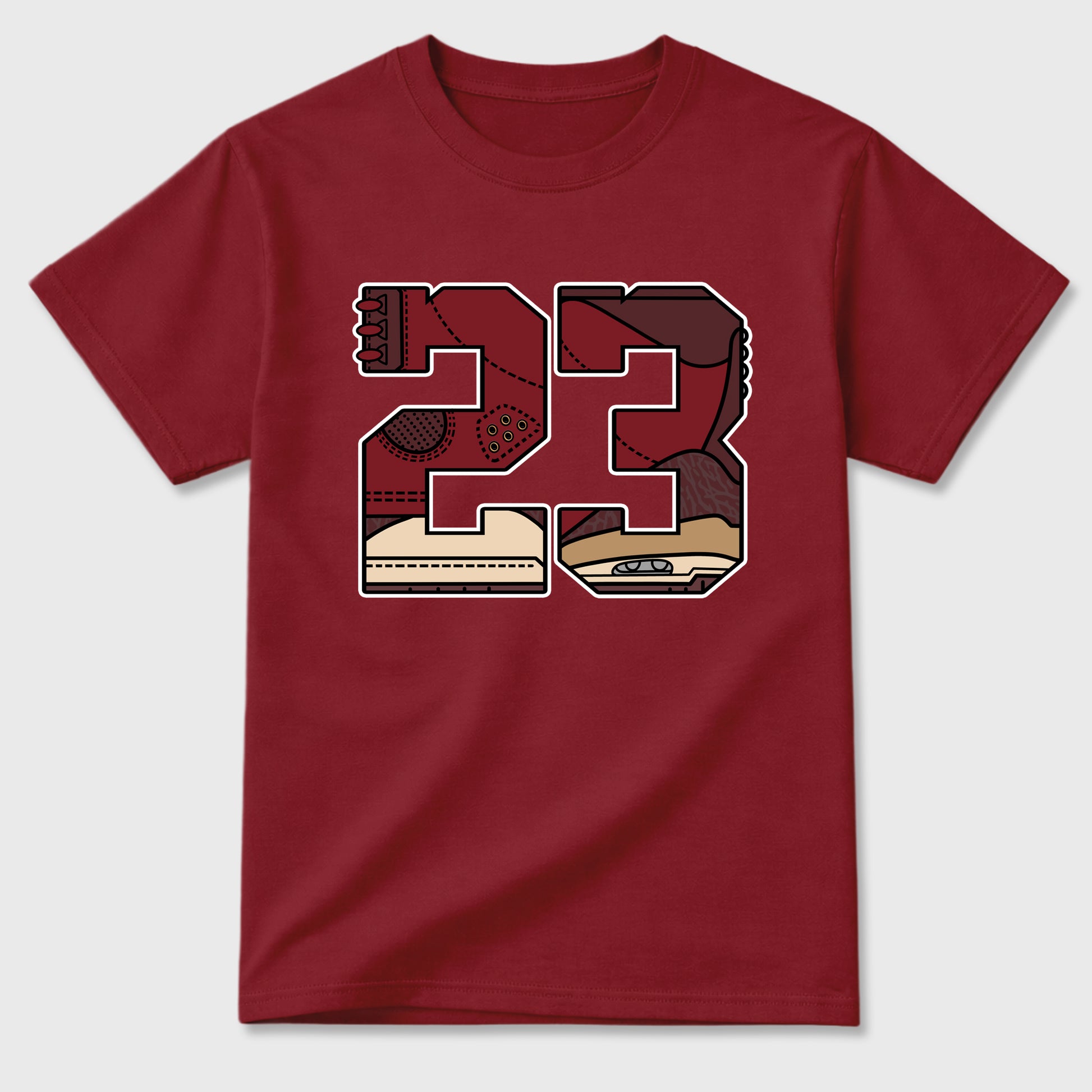 23 Graphic T-Shirt sneaker match tee designed for the Air Jordan 3 Bin 23, featuring coordinated color options for a perfect streetwear match. Cardinal 2 shirt.