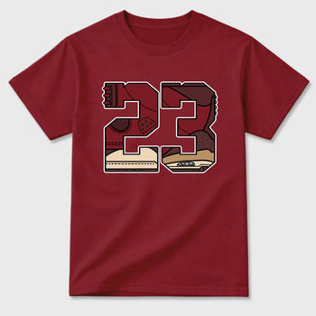 23 Graphic T-Shirt sneaker match tee designed for the Air Jordan 3 Bin 23, featuring coordinated color options for a perfect streetwear match. Cardinal 2 shirt.