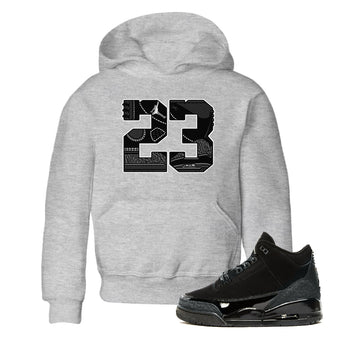 Air Jordan 3 Black Cat shirts to match jordans 23 sneaker match tees Jordan 3 Retro Black Cat best t shirts to wear with jordans SNRT Sneaker Tees Youth Baby Heather Grey 1 tee