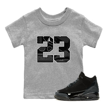 Air Jordan 3 Black Cat shirts to match jordans 23 sneaker match tees Jordan 3 Retro Black Cat best t shirts to wear with jordans SNRT Sneaker Tees Youth Baby Heather Grey 1 tee