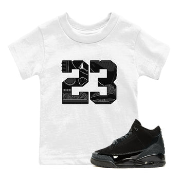 Air Jordan 3 Black Cat shirts to match jordans 23 sneaker match tees Jordan 3 Retro Black Cat best t shirts to wear with jordans SNRT Sneaker Tees Youth Baby White 1 tee