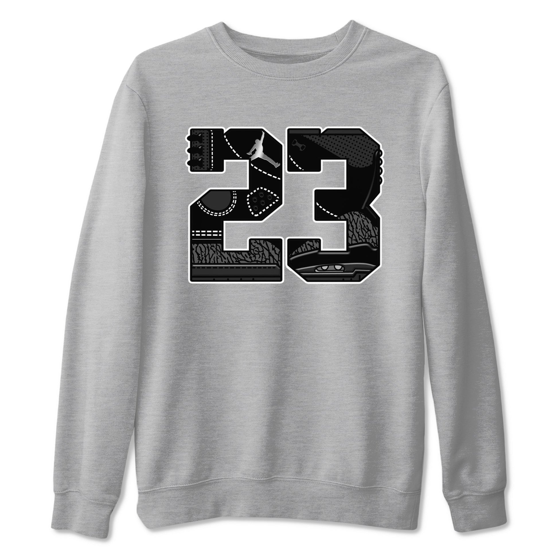 Air Jordan 3 Black Cat shirts to match jordans 23 sneaker match tees Jordan 3 Retro Black Cat best t shirts to wear with jordans SNRT Sneaker Tees unisex cotton Heather Grey 2 shirts