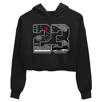 3s Black Cement shirts to match jordans 23 sneaker match tees Air Jordan 3 Retro OG Black Cement match shoes to clothes SNRT Sneaker Tees unisex cotton Black 2 crop tee