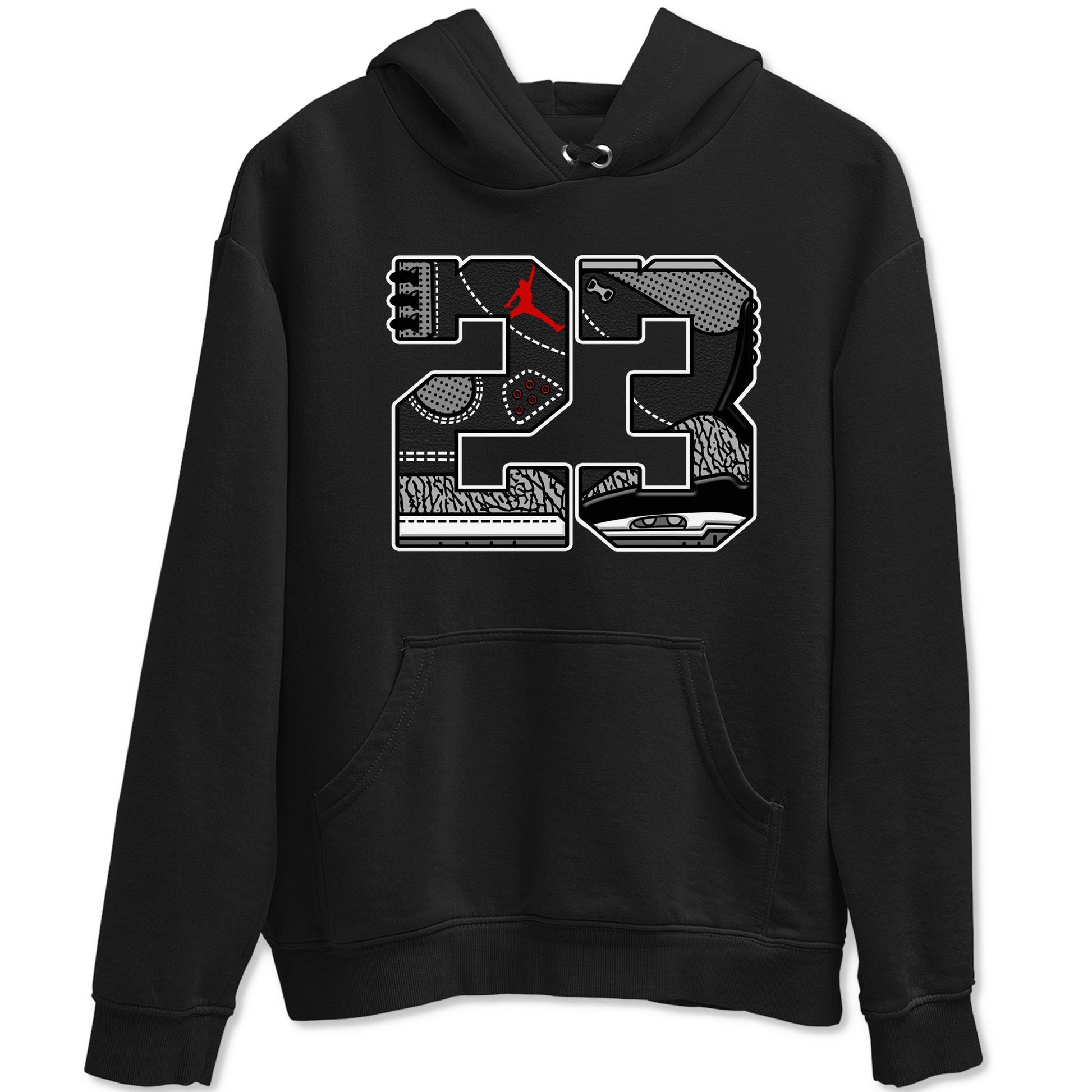 3s Black Cement shirts to match jordans 23 sneaker match tees Air Jordan 3 Retro OG Black Cement match shoes to clothes SNRT Sneaker Tees unisex cotton Black 2 shirts