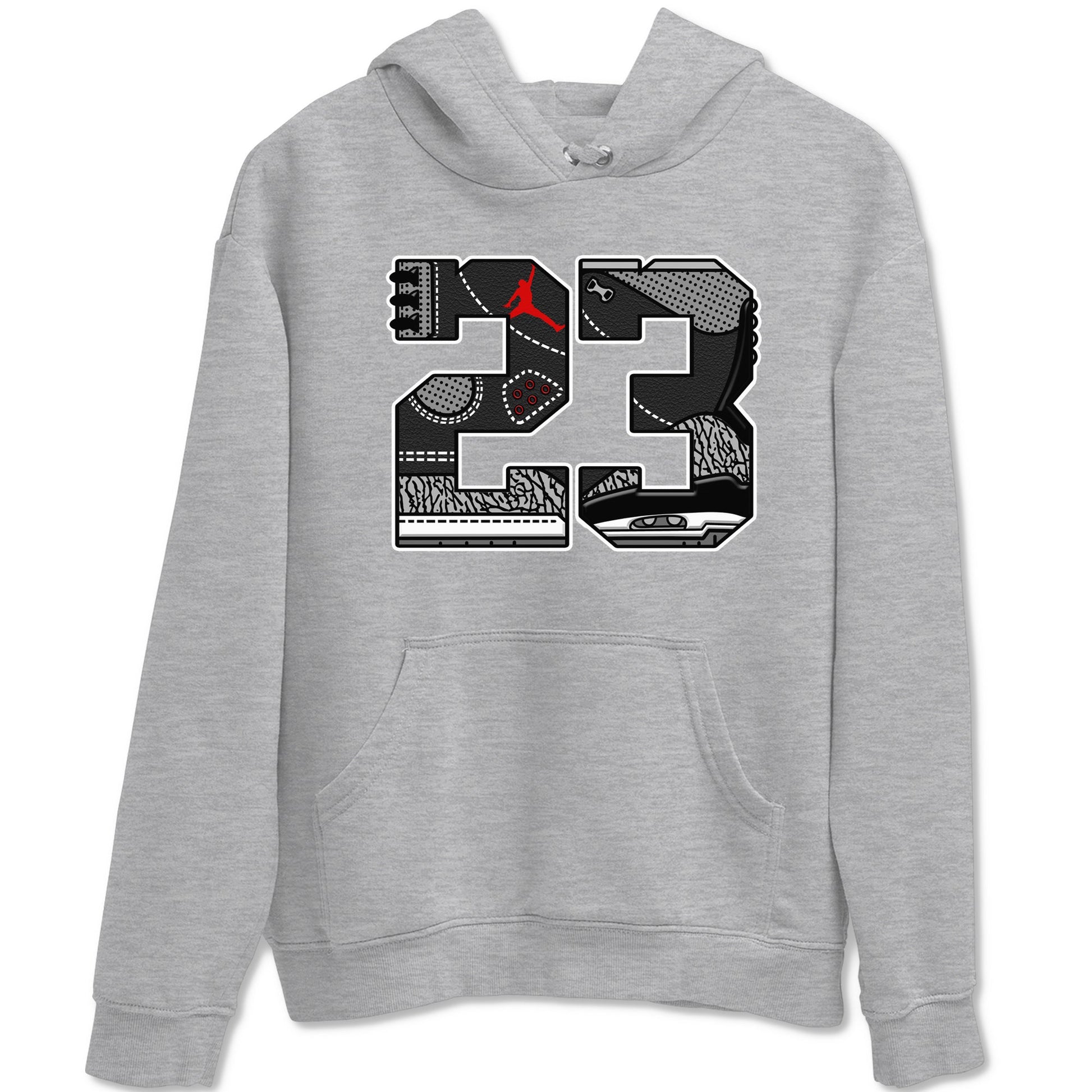 3s Black Cement shirts to match jordans 23 sneaker match tees Air Jordan 3 Retro OG Black Cement match shoes to clothes SNRT Sneaker Tees unisex cotton Heather Grey 2 shirts