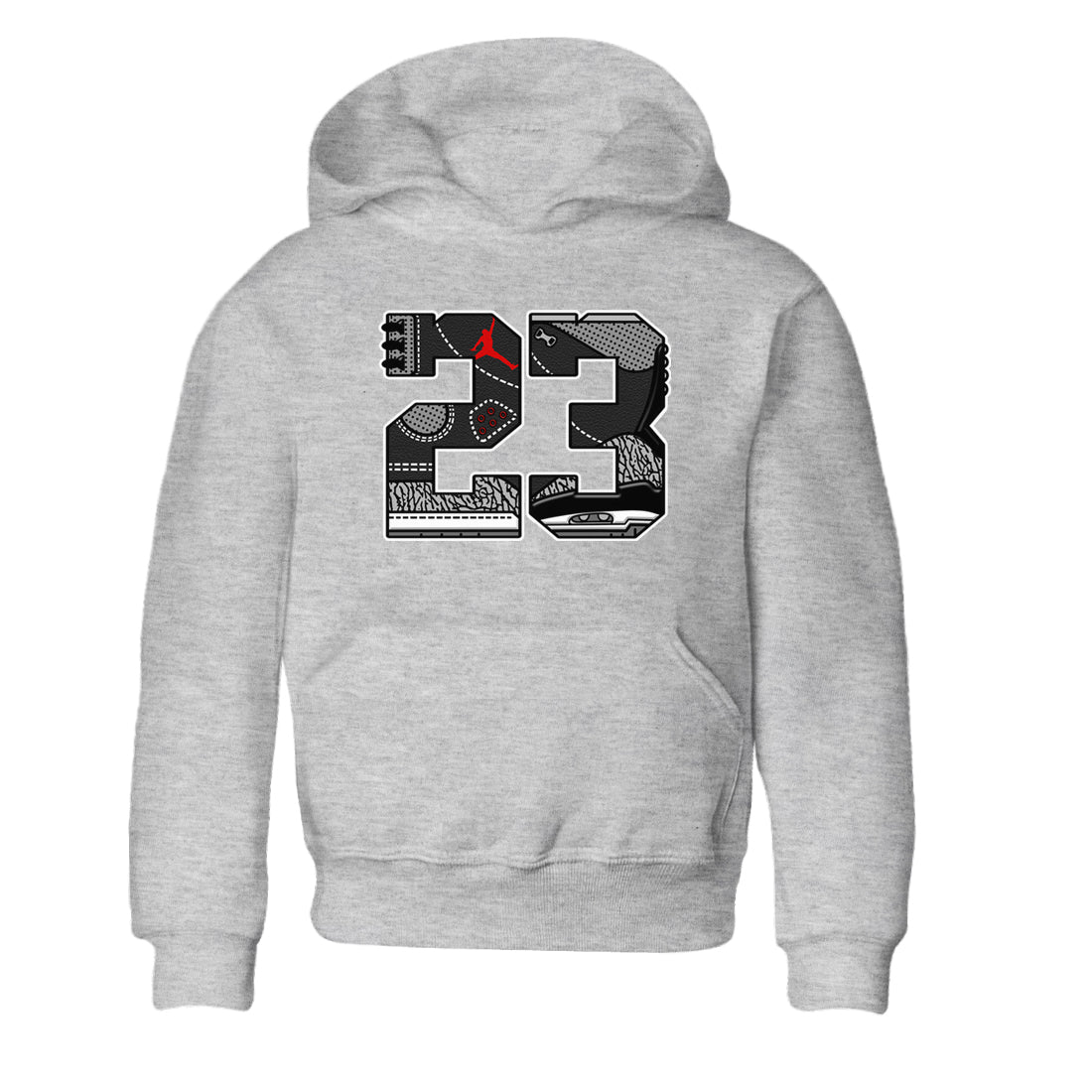 3s Black Cement shirts to match jordans 23 sneaker match tees Air Jordan 3 Retro OG Black Cement match shoes to clothes SNRT Sneaker Tees Youth Baby Heather Grey 2 tee