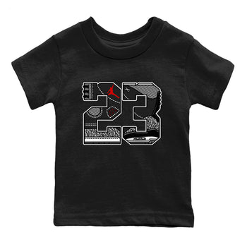 3s Black Cement shirts to match jordans 23 sneaker match tees Air Jordan 3 Retro OG Black Cement match shoes to clothes SNRT Sneaker Tees Youth Baby Black 2 tee