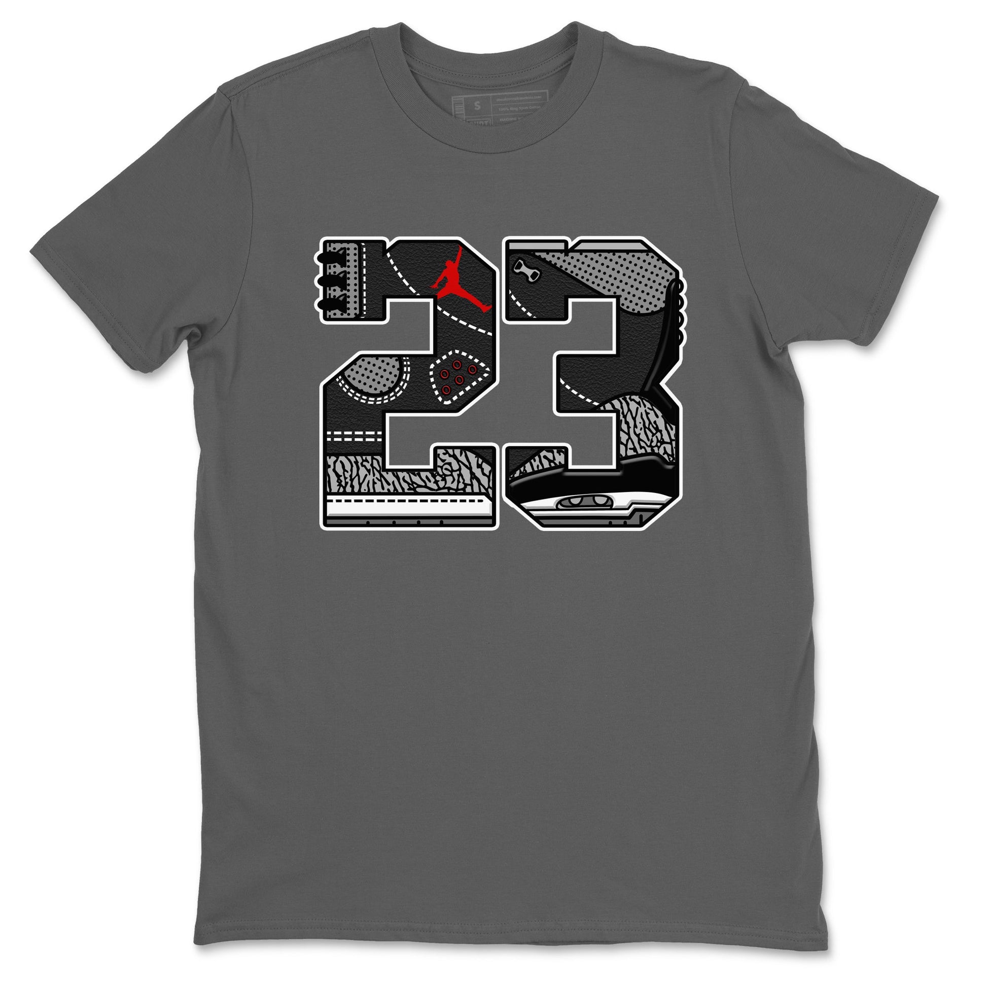 3s Black Cement shirts to match jordans 23 sneaker match tees Air Jordan 3 Retro OG Black Cement match shoes to clothes SNRT Sneaker Tees unisex cotton Cool Grey 2 shirts