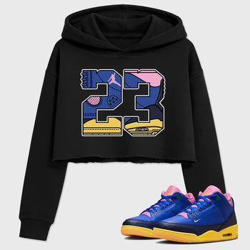 23 women’s crop tee designed to match the Air Jordan 3 Brazil, featuring coordinated Black 1 options for a perfect streetwear vibe.