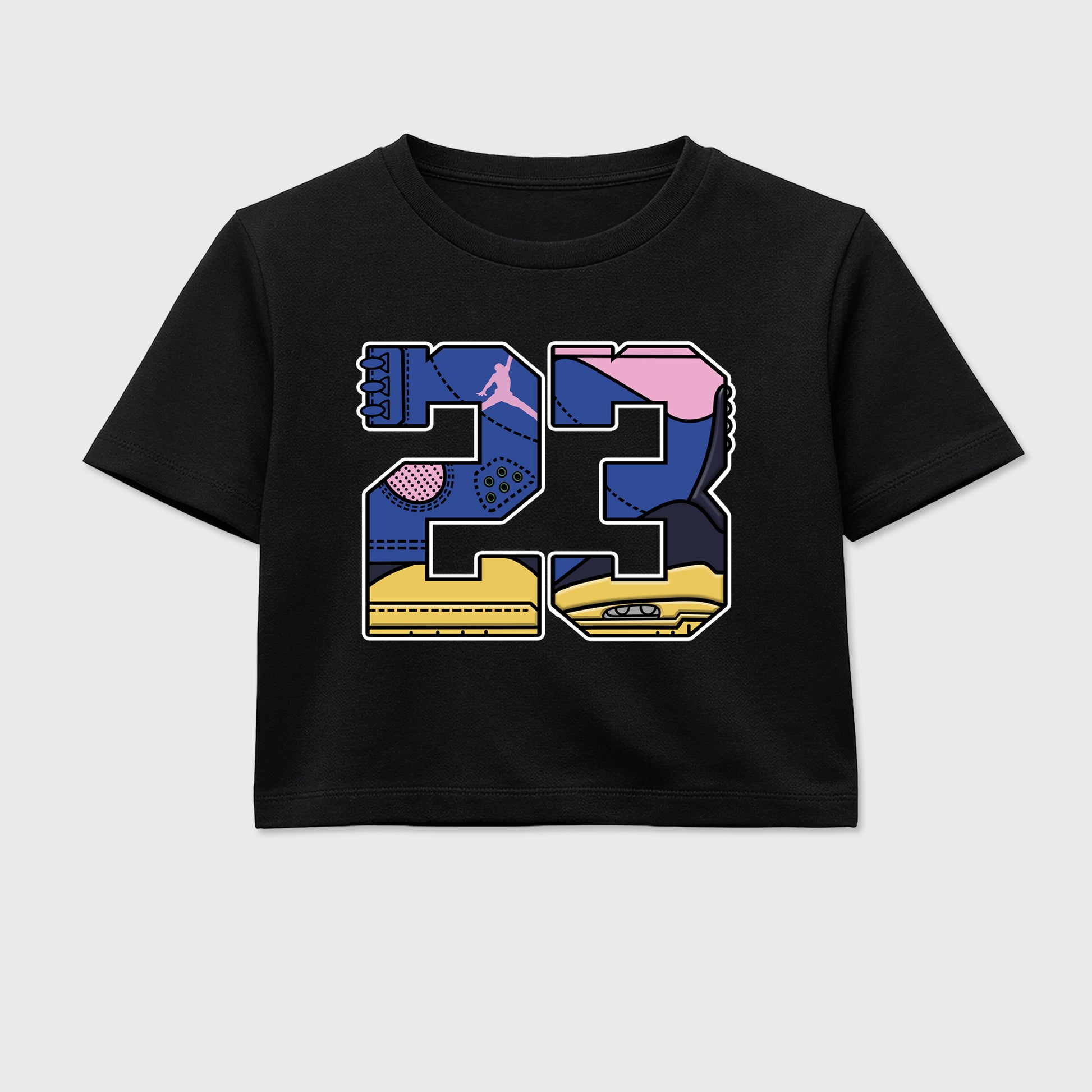 23 women’s crop tee designed to match the Air Jordan 3 Brazil, featuring coordinated Black 2 options for a perfect streetwear vibe.