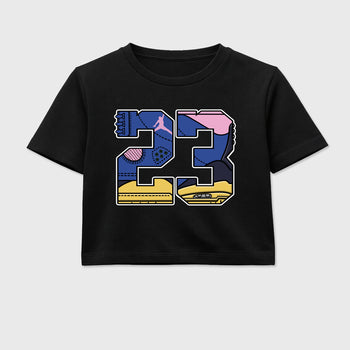 23 women’s crop tee designed to match the Air Jordan 3 Brazil, featuring coordinated Black 2 options for a perfect streetwear vibe.