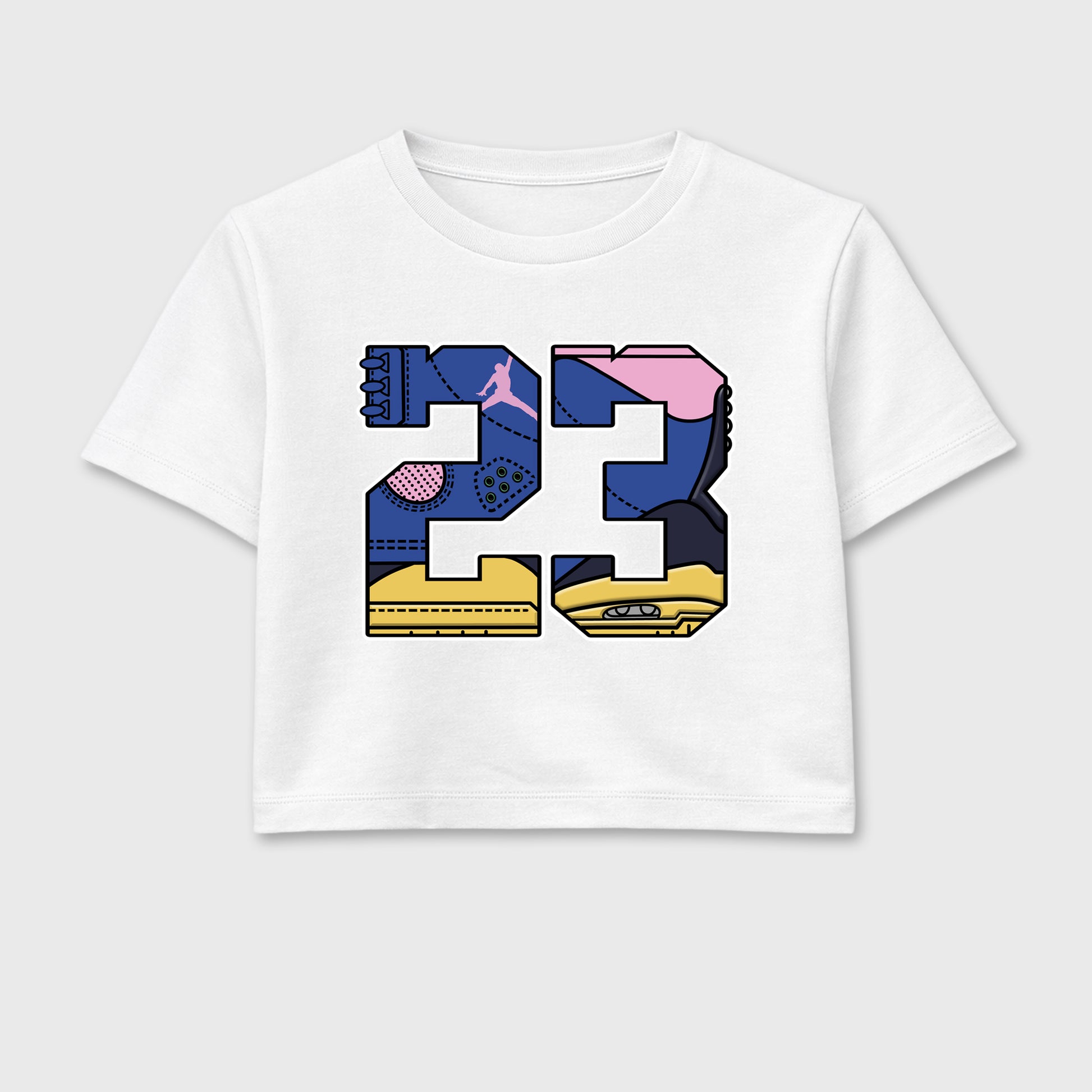 23 women’s crop tee designed to match the Air Jordan 3 Brazil, featuring coordinated White 2 options for a perfect streetwear vibe.