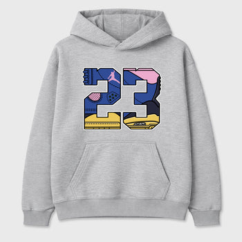 23 Graphic T-Shirt sneaker match tee designed for the Air Jordan 3 Brazil, featuring coordinated color options for a perfect streetwear match. Heather Grey 2 shirt.
