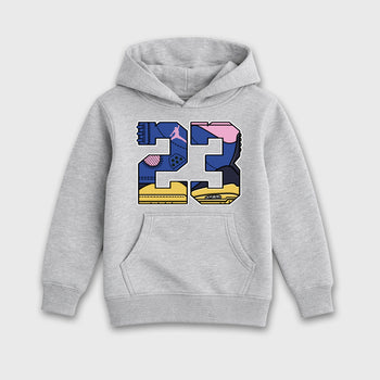 23 affordable baby and kids t-shirt designed to match the Air Jordan 3 Brazil, featuring coordinated Heather Grey 2 options for the perfect little sneakerhead streetwear look.