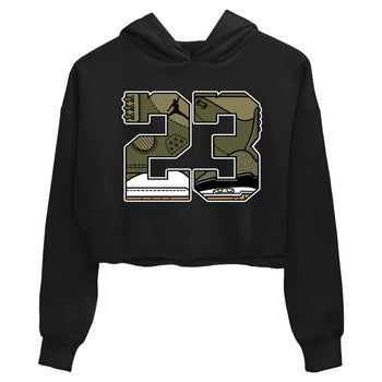 Sneaker Threads – Sneaker Threads To Match Air Jordan 3 Family Affair Shoes – 23 Crop T-Shirt Black 2
