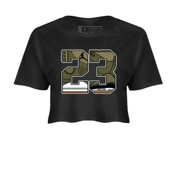 Sneaker Threads – Sneaker Threads To Match Air Jordan 3 Family Affair Shoes – 23 Crop T-Shirt Black 2