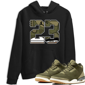 Sneaker Threads – Sneaker Threads To Match Air Jordan 3 Family Affair Shoes – 23 Tee Black 1