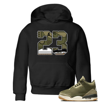 Sneaker Threads – Sneaker Threads To Match Air Jordan 3 Family Affair Shoes – 23 Kids T-Shirt Black 1