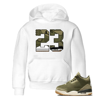 Sneaker Threads – Sneaker Threads To Match Air Jordan 3 Family Affair Shoes – 23 Kids T-Shirt White 1