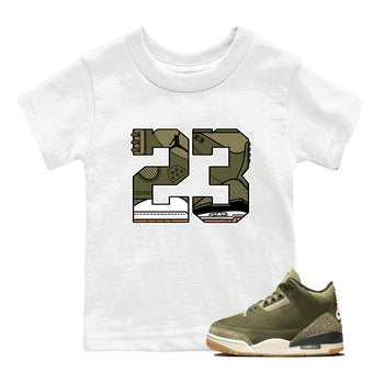 Sneaker Threads – Sneaker Threads To Match Air Jordan 3 Family Affair Shoes – 23 Kids T-Shirt White 1