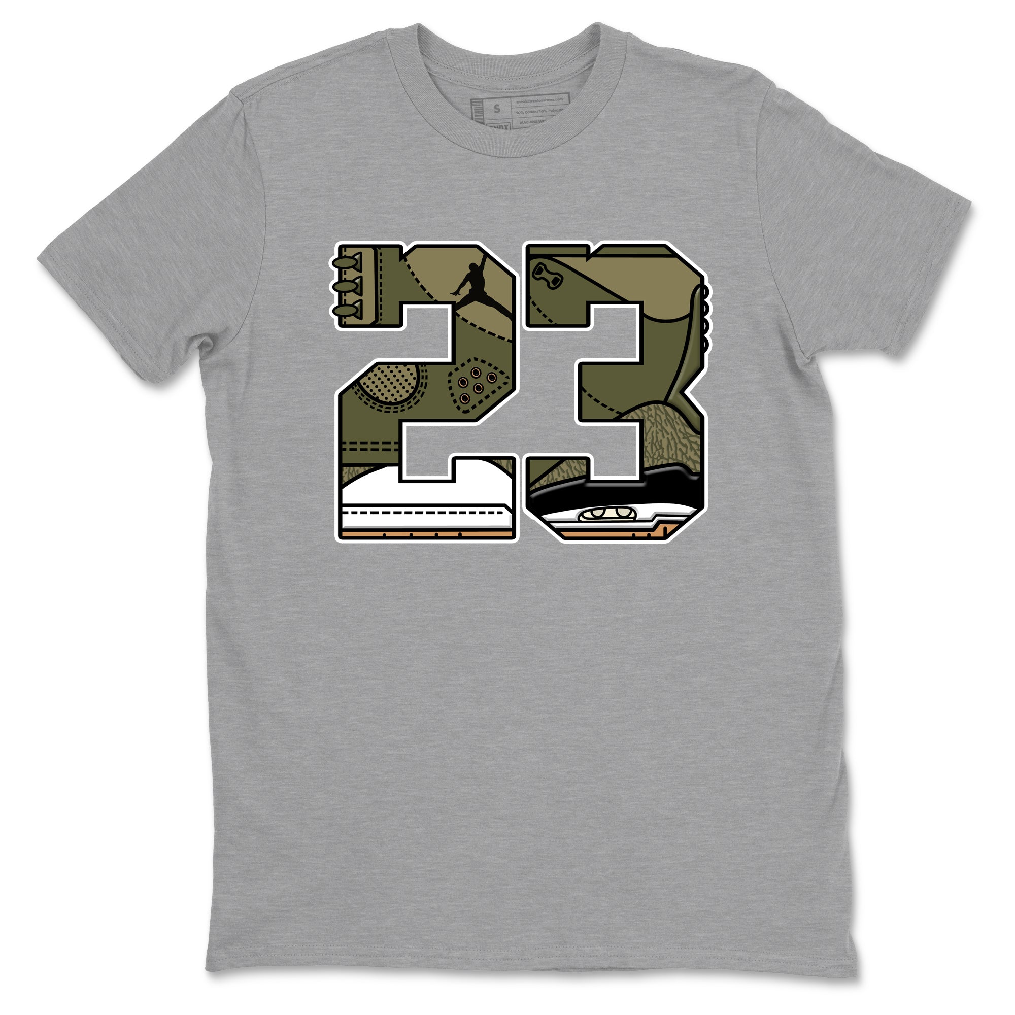 Sneaker Threads – Sneaker Threads To Match Air Jordan 3 Family Affair Shoes – 23 Tee Heather Grey 2