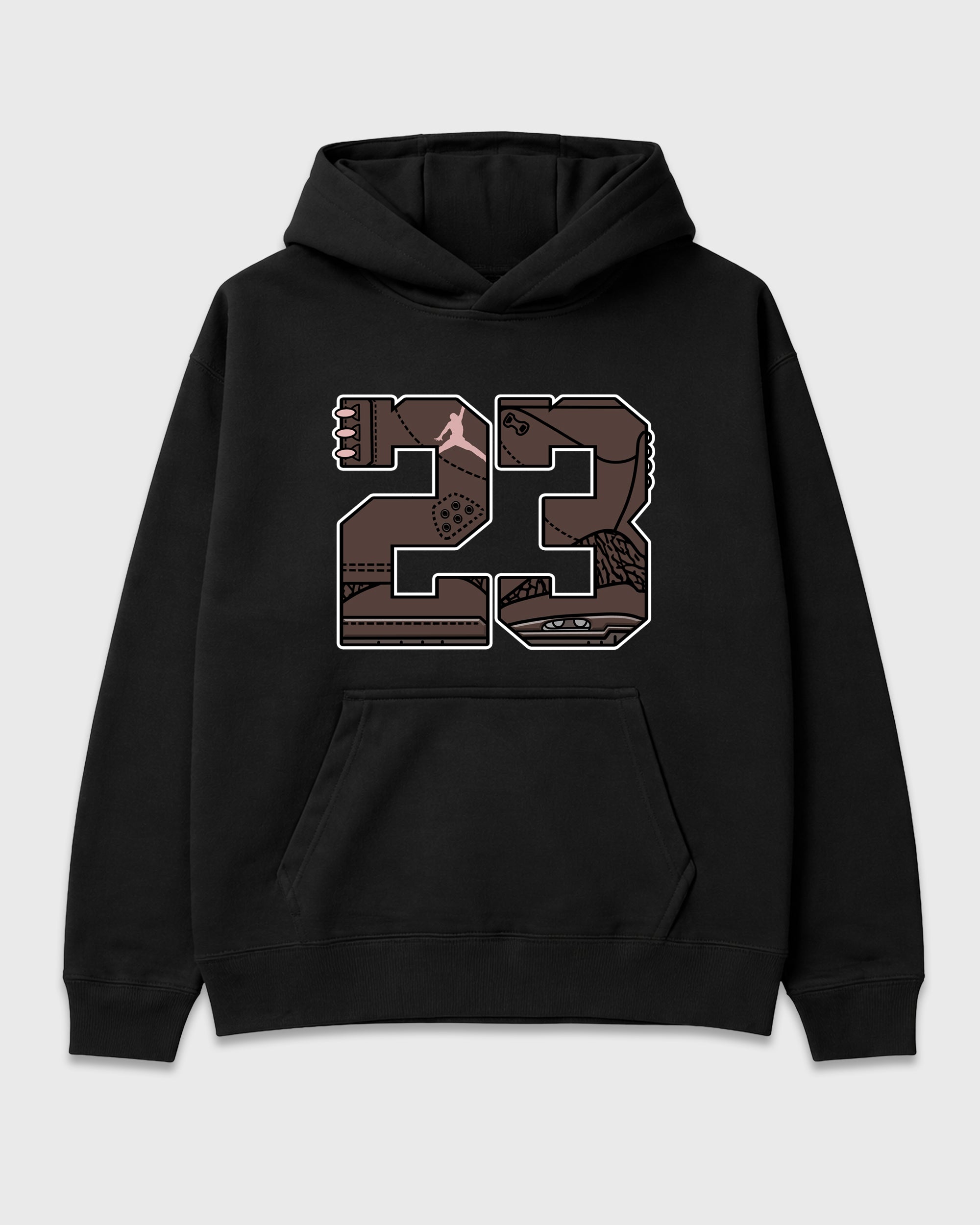 23 Graphic T-Shirt featuring original streetwear artwork designed to match the Air Jordan 3 Fireside. Black 2 Graphic Tee.
