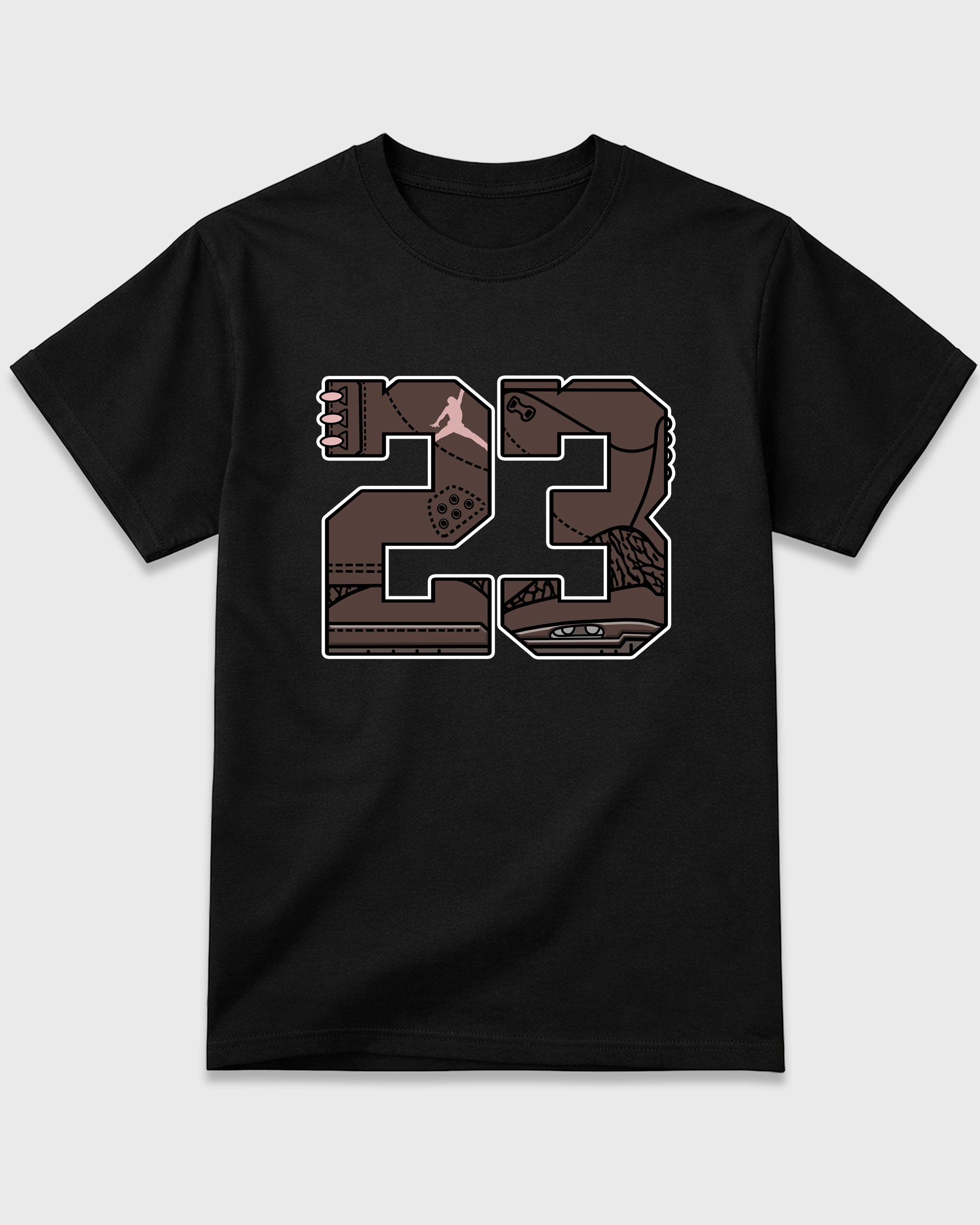 23 Graphic T-Shirt featuring original streetwear artwork designed to match the Air Jordan 3 Fireside. Black 2 Graphic T-Shirt.