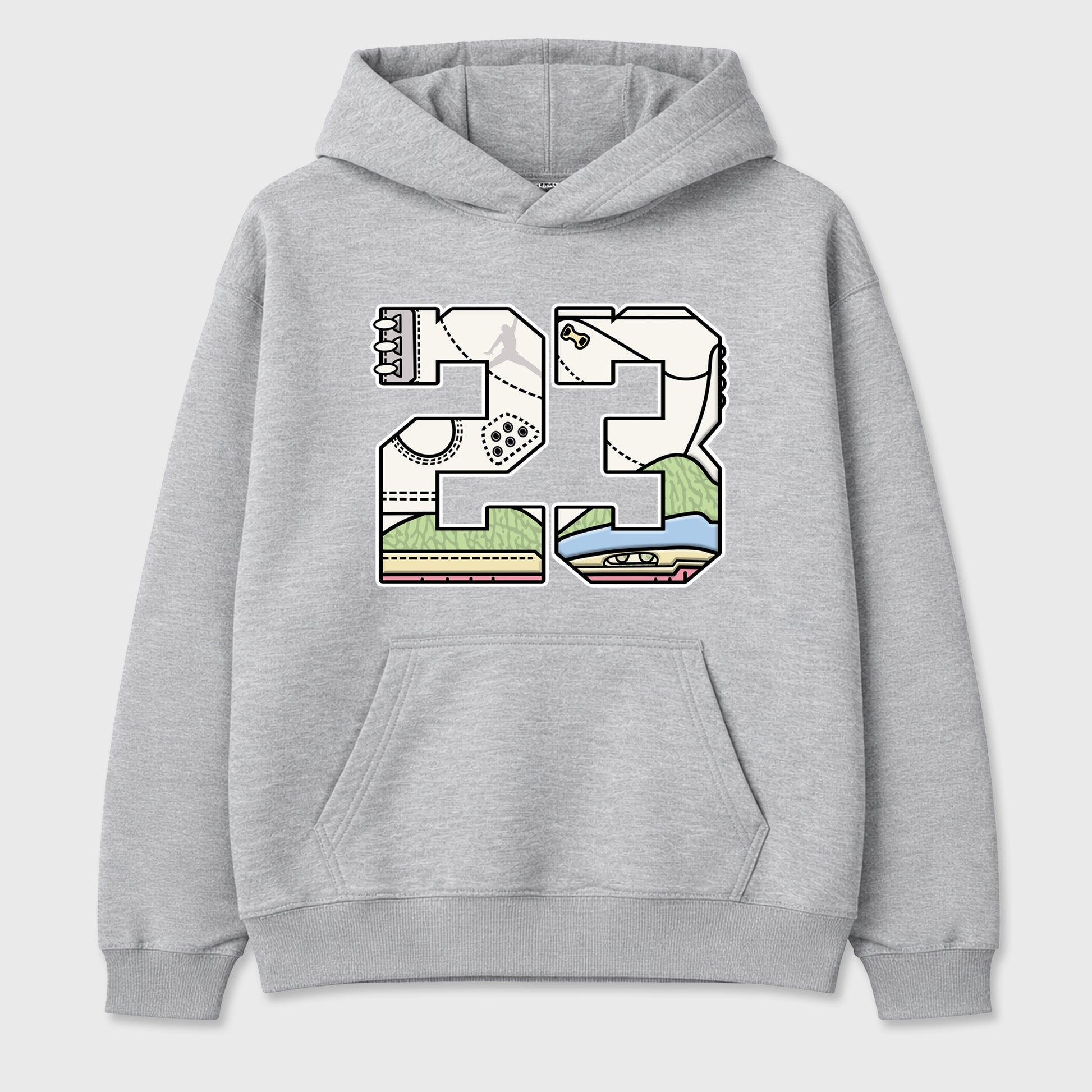Sneaker match tees – Sneaker Tees To Match Air Jordan 3 Jade Aura Shoes – 23 Tee Heather Grey 2