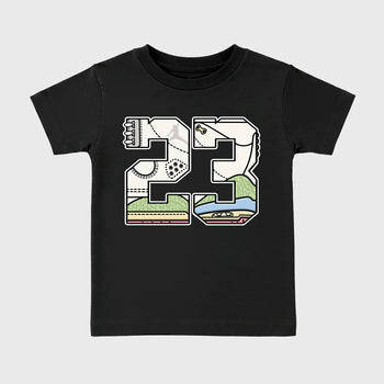 Sneaker match tees – Sneaker Tees To Match Air Jordan 3 Jade Aura Shoes – 23 Kids T-Shirt Black 2