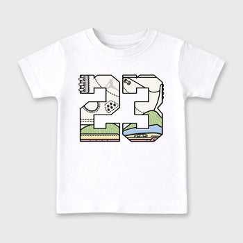 Sneaker match tees – Sneaker Tees To Match Air Jordan 3 Jade Aura Shoes – 23 Kids T-Shirt White 2