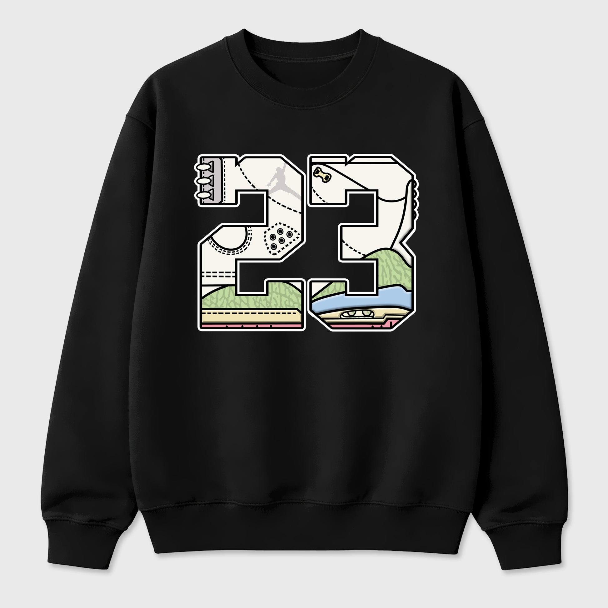Sneaker match tees – Sneaker Tees To Match Air Jordan 3 Jade Aura Shoes – 23 Tee Black 2