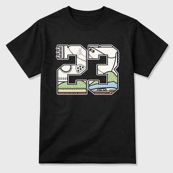 Sneaker match tees – Sneaker Tees To Match Air Jordan 3 Jade Aura Shoes – 23 Tee Black 2