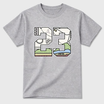 Sneaker match tees – Sneaker Tees To Match Air Jordan 3 Jade Aura Shoes – 23 Tee Heather Grey 2