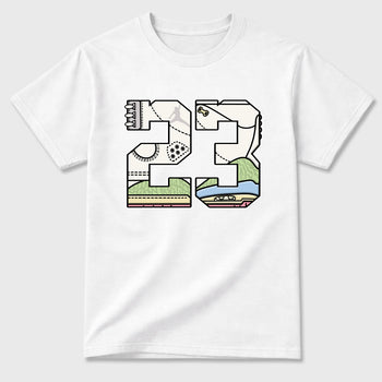 Sneaker match tees – Sneaker Tees To Match Air Jordan 3 Jade Aura Shoes – 23 Tee White 2