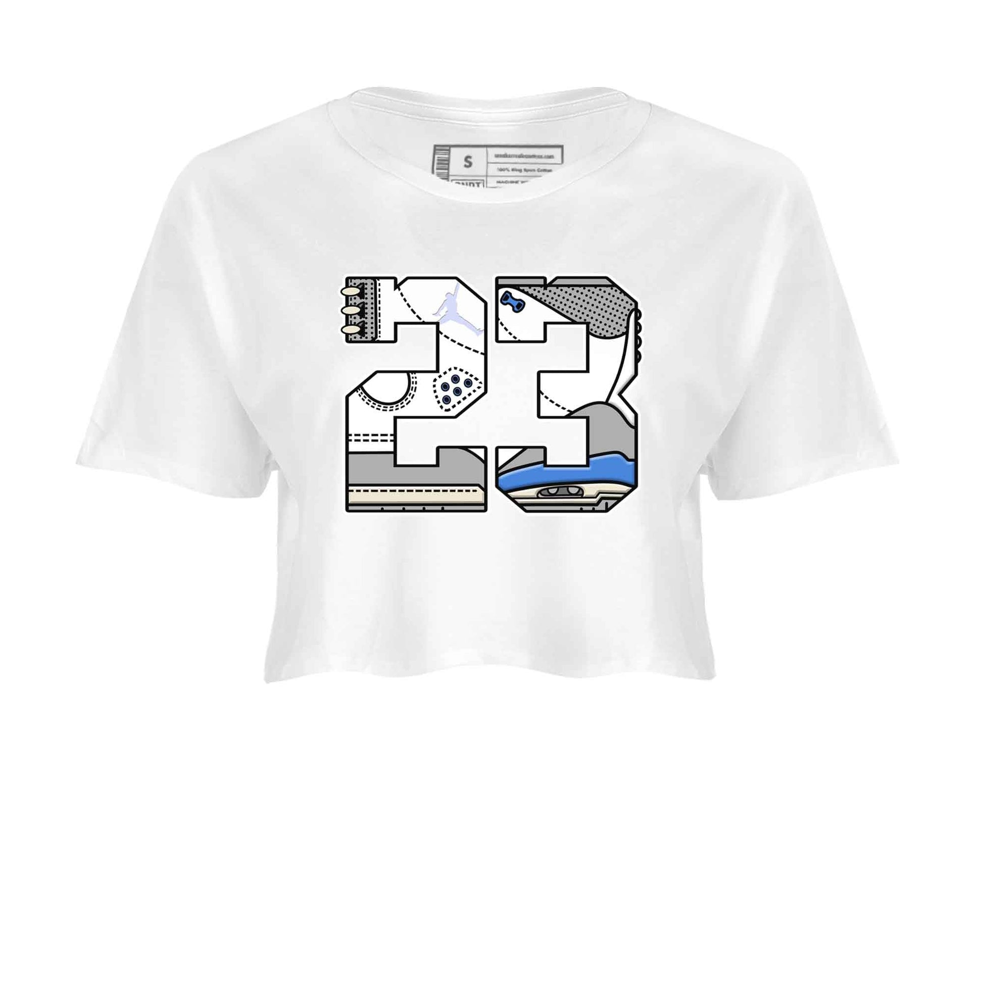 3s Lucky Shorts shirts to match jordans 23 best t shirts to wear with jordans Air Jordan 3 Lucky Shorts match shoes to clothes SNRT Sneaker Tees unisex cotton White 2 crop tee
