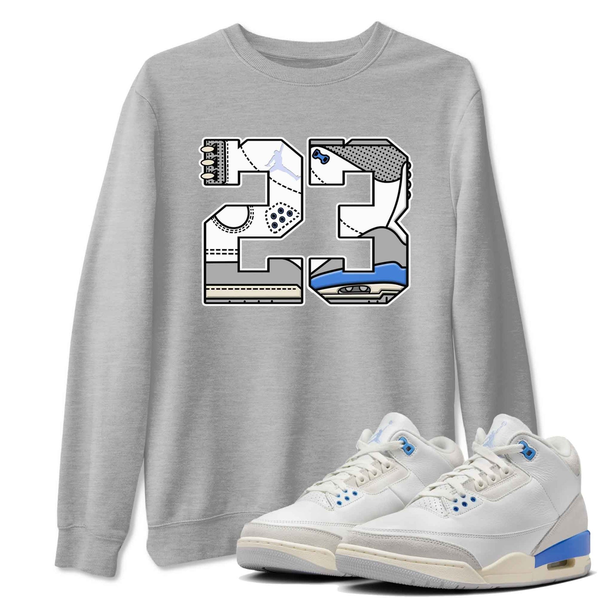 3s Lucky Shorts shirts to match jordans 23 best t shirts to wear with jordans Air Jordan 3 Lucky Shorts match shoes to clothes SNRT Sneaker Tees unisex cotton Heather Grey 1 shirts