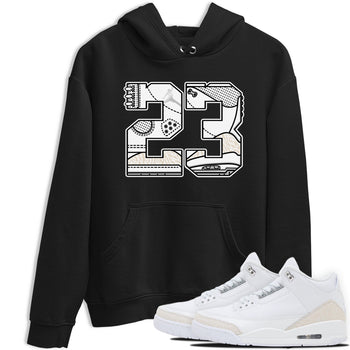23 sneaker match t-shirt styled to complete your fit with the Air Jordan 3 Pure Money sneakers, shown in Black 1.
