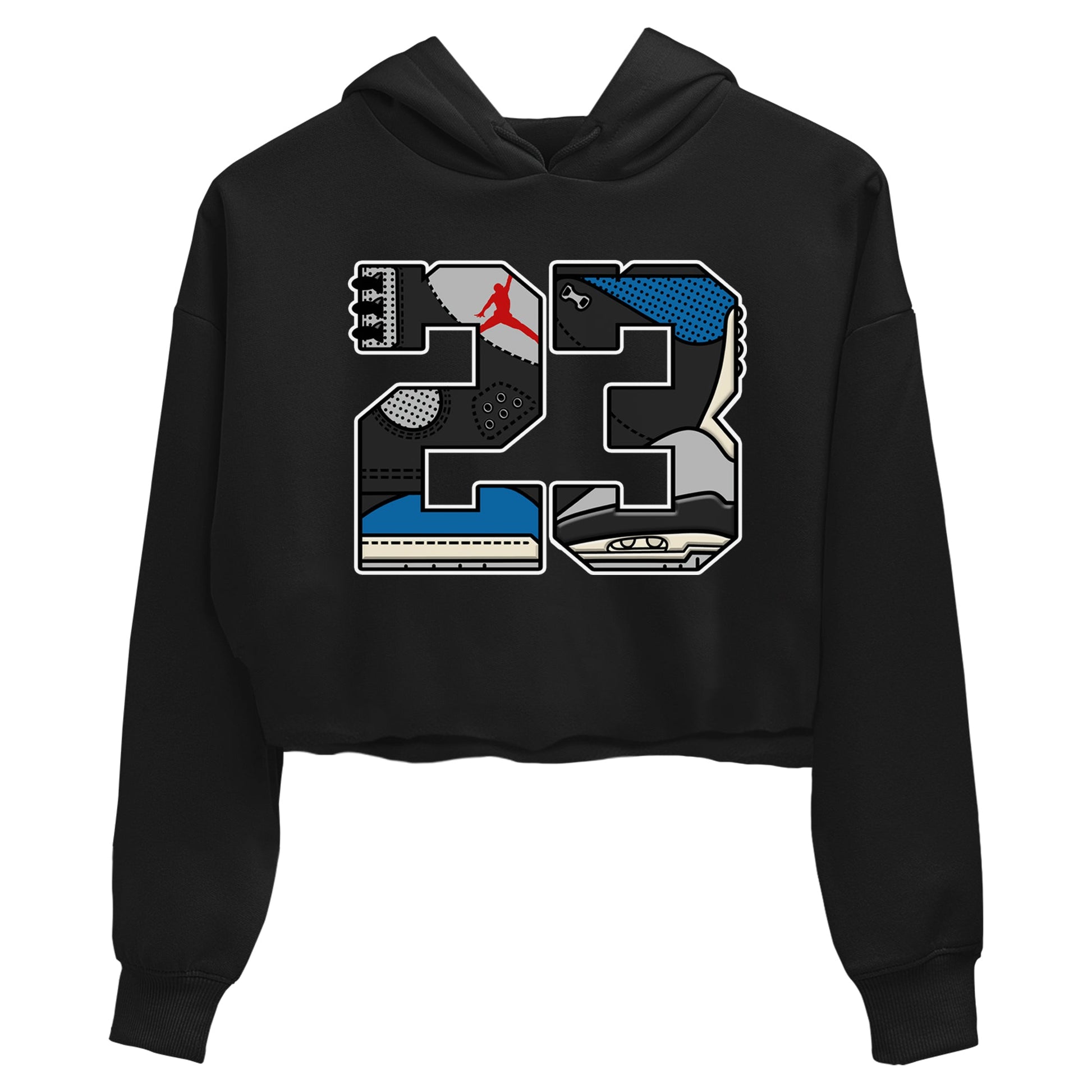 23 womens crop tee made to vibe with the Air Jordan 3 Rare Air sneakers — the perfect match in Black 2.