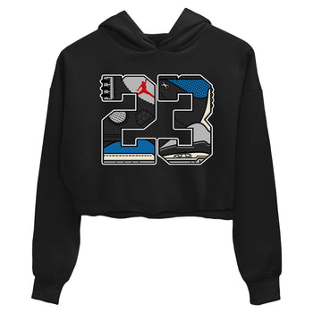 23 womens crop tee made to vibe with the Air Jordan 3 Rare Air sneakers — the perfect match in Black 2.