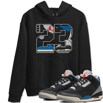 23 sneaker match t-shirt styled to complete your fit with the Air Jordan 3 Rare Air sneakers, shown in Black 1.