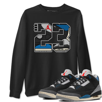 23 sneaker match t-shirt styled to complete your fit with the Air Jordan 3 Rare Air sneakers, shown in Black 1.