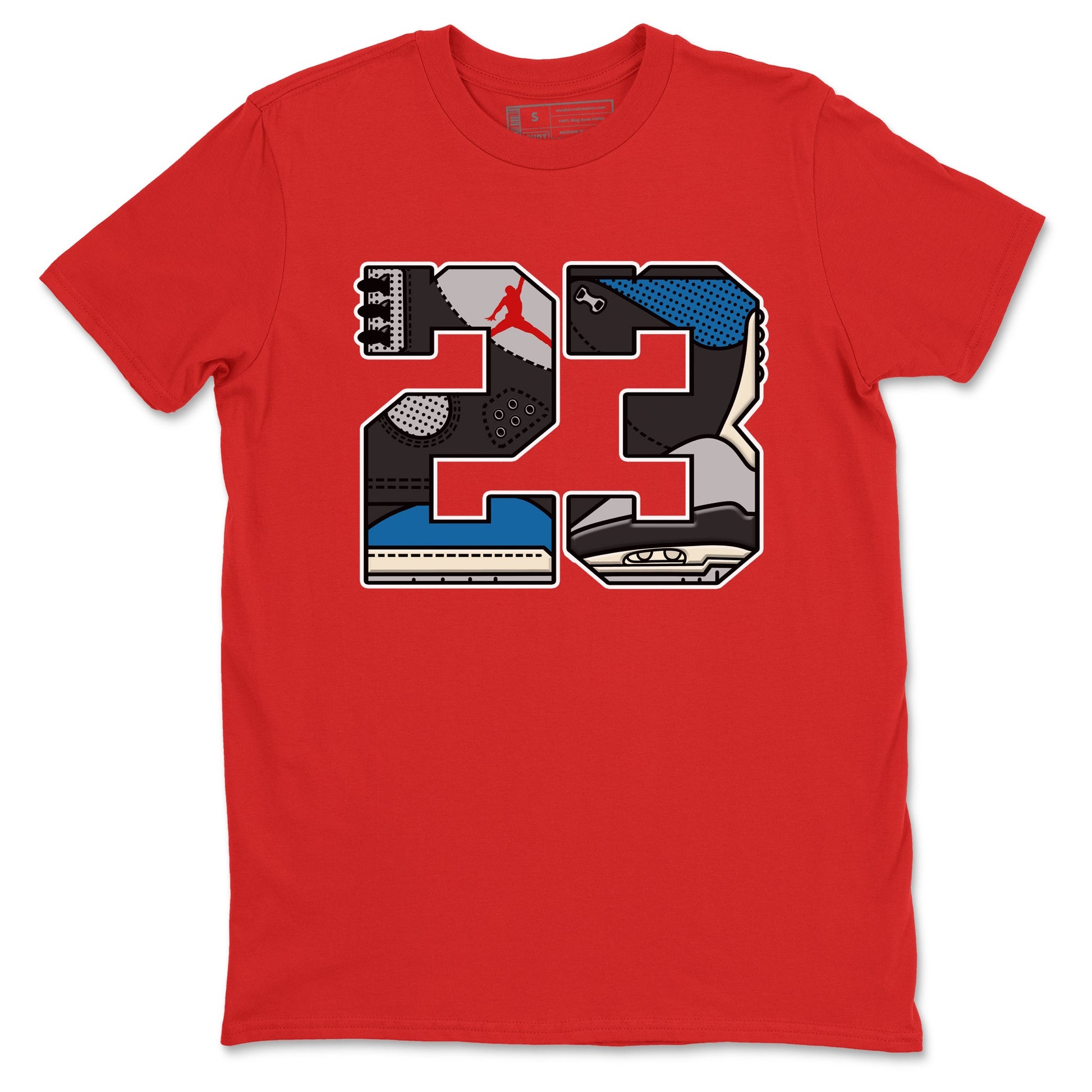 23 sneaker match t-shirt styled to complete your fit with the Air Jordan 3 Rare Air sneakers, shown in Red 2.