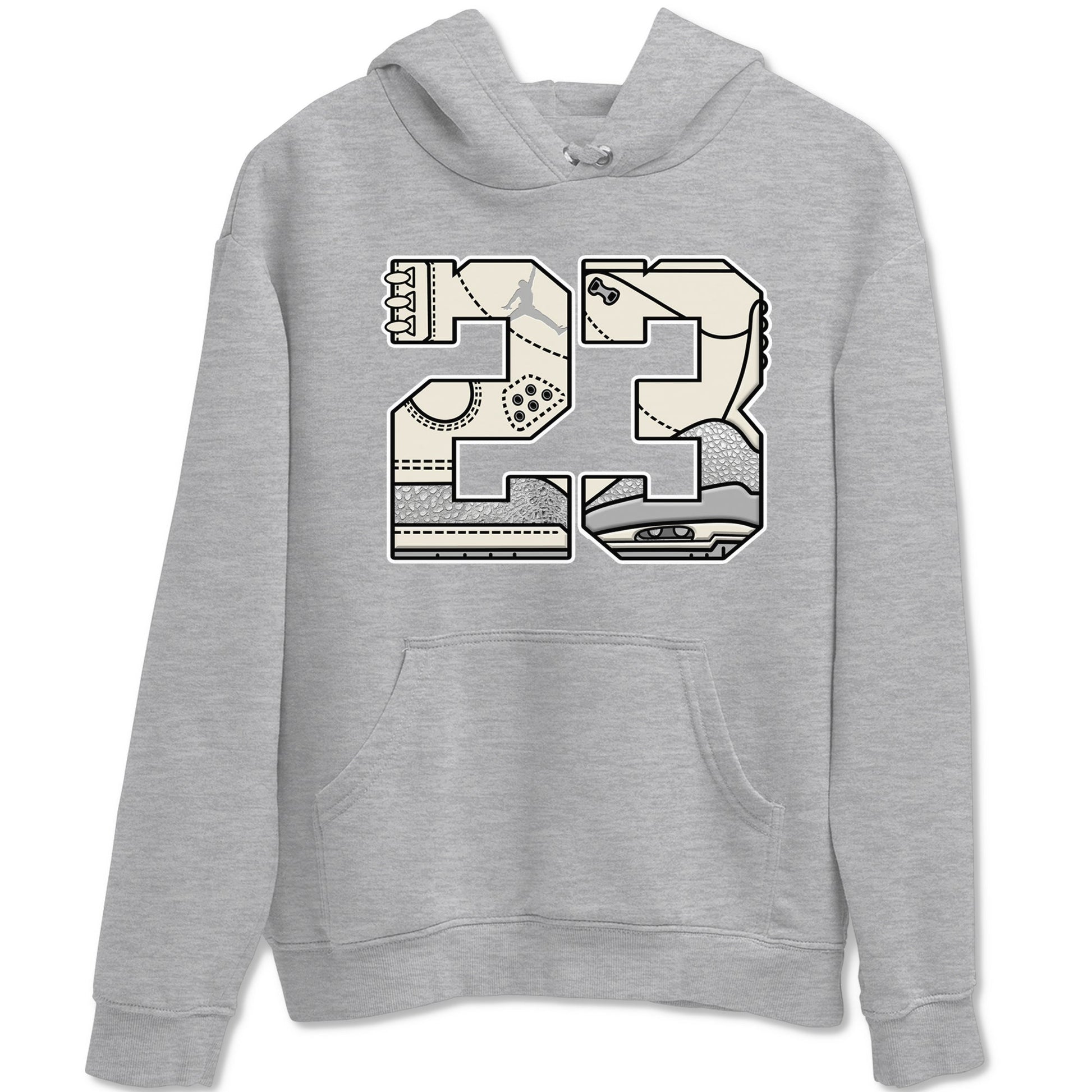 3s Sail and Cement Grey shirts to match jordans 23 sneaker match tees Air Jordan 3 Retro Sail and Cement Grey match shoes to clothes SNRT Sneaker Tees unisex cotton Heather Grey 2 shirts
