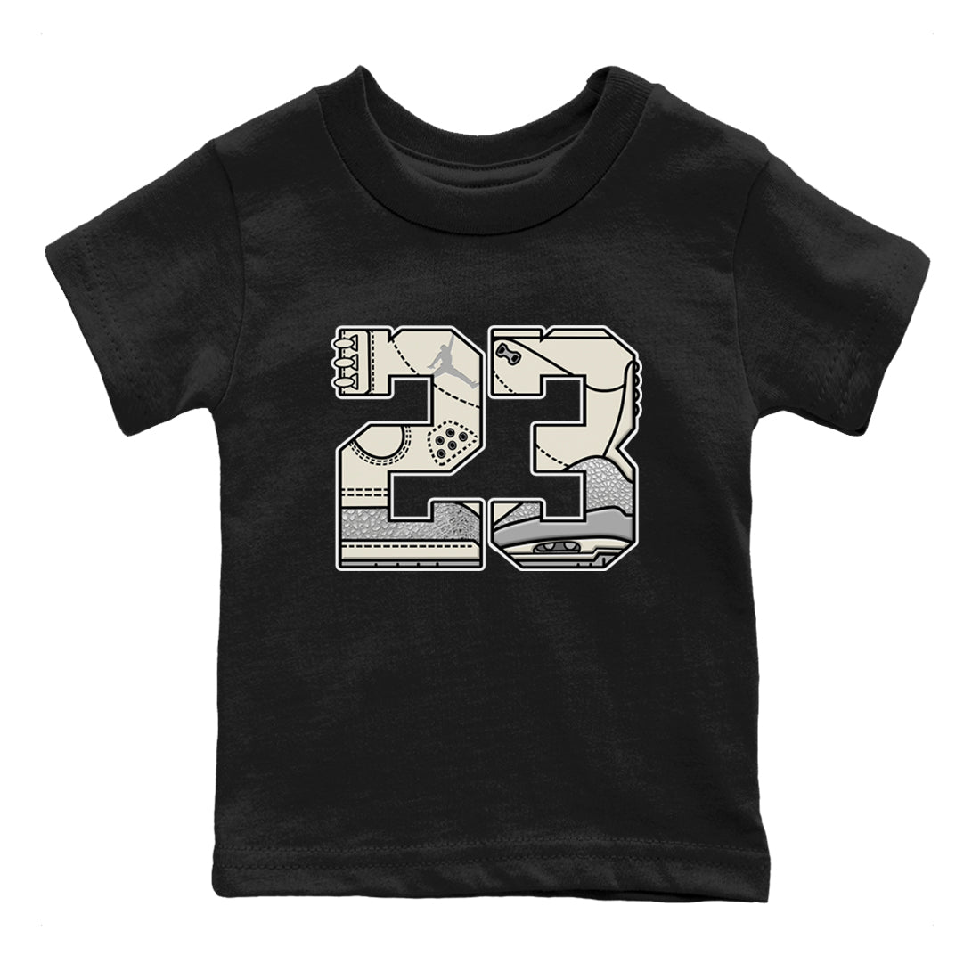 3s Sail and Cement Grey shirts to match jordans 23 sneaker match tees Air Jordan 3 Retro Sail and Cement Grey match shoes to clothes SNRT Sneaker Tees Youth Baby Black 2 tee