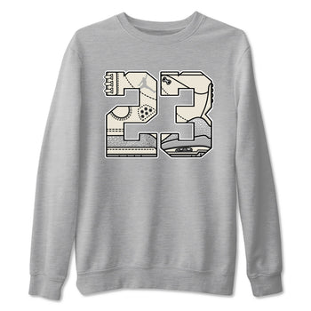 3s Sail and Cement Grey shirts to match jordans 23 sneaker match tees Air Jordan 3 Retro Sail and Cement Grey match shoes to clothes SNRT Sneaker Tees unisex cotton Heather Grey 2 shirts