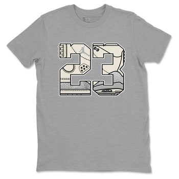 3s Sail and Cement Grey shirts to match jordans 23 sneaker match tees Air Jordan 3 Retro Sail and Cement Grey match shoes to clothes SNRT Sneaker Tees unisex cotton Heather Grey 2 shirts