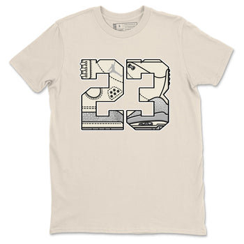 3s Sail and Cement Grey shirts to match jordans 23 sneaker match tees Air Jordan 3 Retro Sail and Cement Grey match shoes to clothes SNRT Sneaker Tees unisex cotton Natural 2 shirts