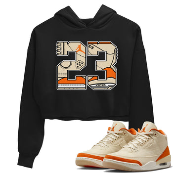 23 womens crop tee made to vibe with the Air Jordan 3 Starfish sneakers — the perfect match in Black 1.