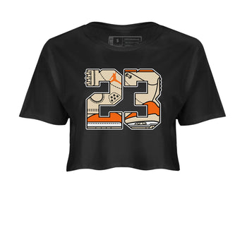 23 womens crop tee made to vibe with the Air Jordan 3 Starfish sneakers — the perfect match in Black 2.